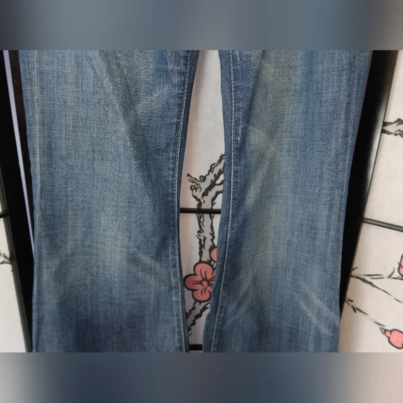 American Eagle Outfitters Boot Cut Jeans - Medium Blue Size 6 Short AE77 - Picture 6 of 14